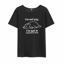 Load image into Gallery viewer, Im Not Lazy Cat T- Shirt