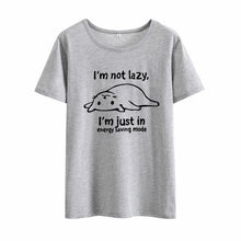Load image into Gallery viewer, Im Not Lazy Cat T- Shirt